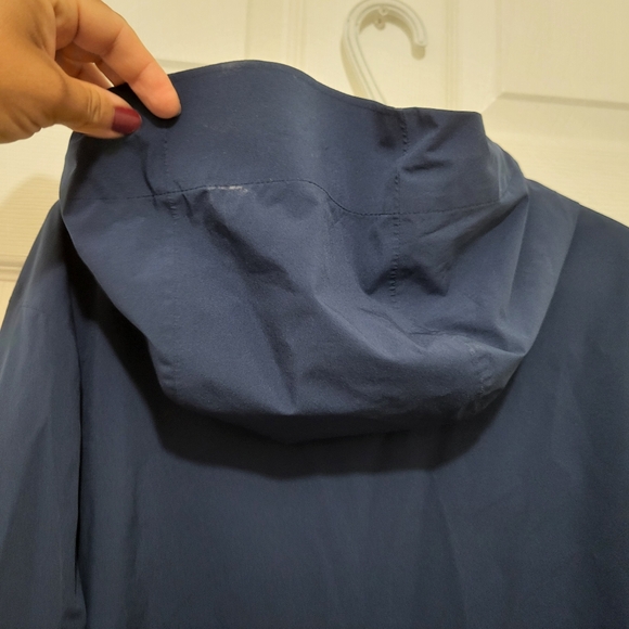 32 Degrees Cool Weatherproof Navy Blue Men's Refuge Rain Jacket- Walking Hiking - Picture 8 of 11